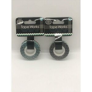 *Tape Works Ricrac Teal White Brown Die Cut Creative Scrapbook